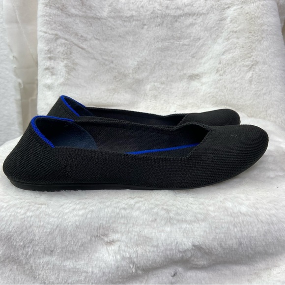 Rothys The Flat Birdseye Round Toe Shoes Black Womens Size 8 - Picture 6 of 6